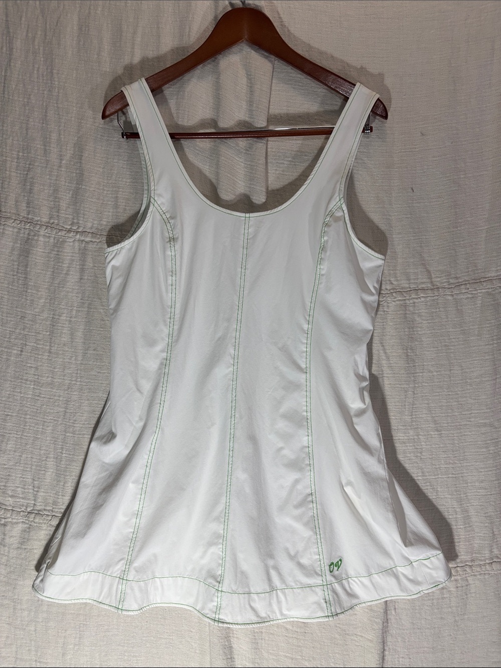 Outdoor Voices WhiteEnergy Dress XL EUC Mint Contrast Stitching - Picture 1 of 9